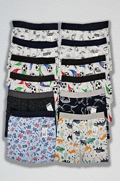 BEYAZTOPTAN Boxeri pentru băieți - Pachet de 12 cu modele