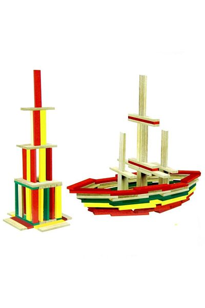 Global Toys Ony-358 Onyıl Playwood Educational Magic Blocks''100 Pieces''
