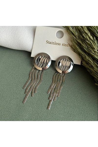 mos&more Steel Dangle Design Women's Earrings