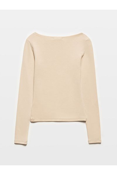 Dilvin Boat Neck Long Sleeve Ball