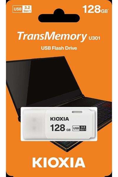 Kioxia 128 جيجابايت USB3.2 Gen1 بياز يو اس بي بيليك Lu301w128gg4