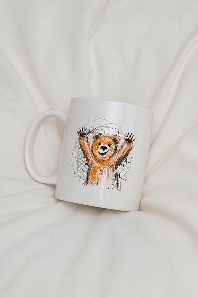 feinas Animals Patterned Porcelain Mug
