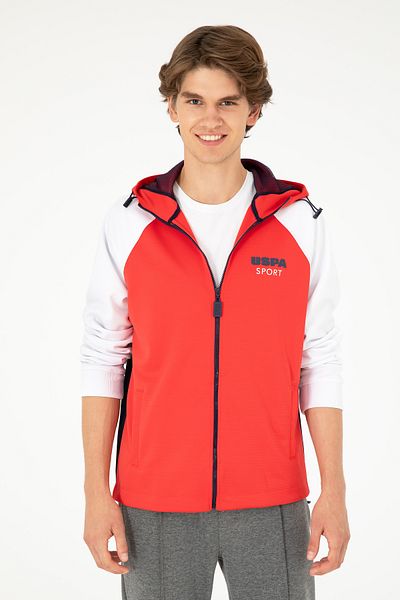 U.S. Polo Assn. Men's Red Knitted Cardigan 50281479 -Vr030