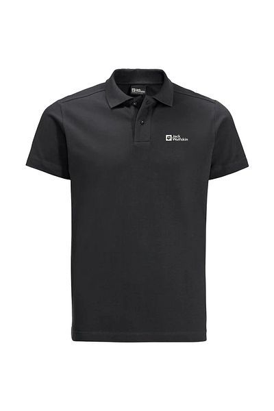 Jack Wolfskin Απαραίτητο ανδρικό μπλουζάκι Polo M μαύρο πόλο