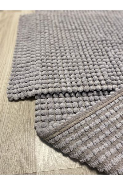 FeelHome Pamukkale Soft, Super Absorbent 2 τεμαχίων 100% βαμβακερό Ultra Luxury Σετ πατάκι μπάνιου Γκρι