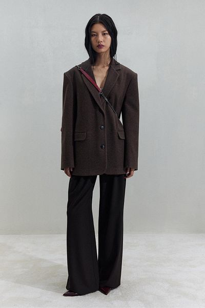 Suud Collection Braune Gina-Langjacke aus Kaschmir