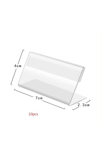 Choice1 ١٠ قطع من مشابك بطاقات الأسعار الشفافة مقاس ٧×٤ سم، ١٠ قطع من حامل بط...