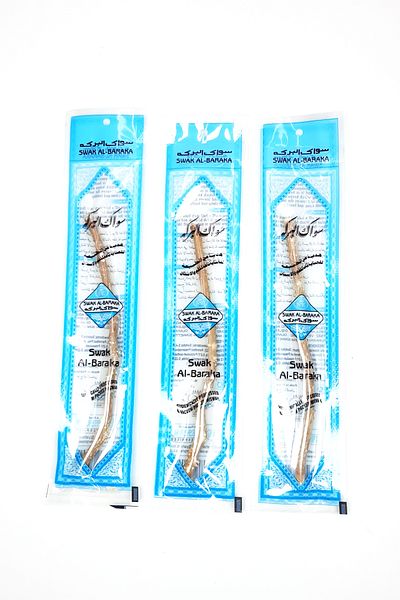 Rasanet 3 Pieces Fresh Natural Toothbrush Miswak Vacuum Pack 15 cm Medium Size