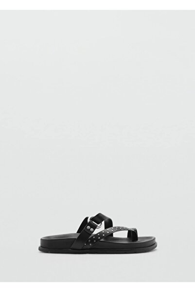 MANGO Woman Leather banded sandals