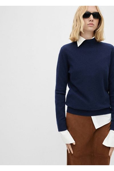 MANGO Woman Pulover cu guler Perkins 100% cașmir