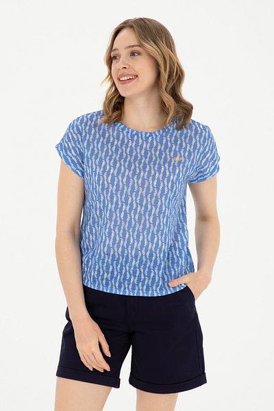 U.S. Polo Assn. Dark Blue Women's T-Shirt - Crew Neck50281790-VR032