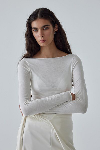 Suud Collection Ecru Lindy Baumwoll-Body