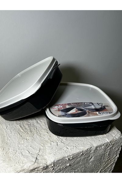QLUX IDEAS Turntable Camping Meal Set 2-Compartment Camping Meal Box