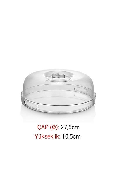 NY HOME 2 in 1 Round, Crystal Presentation Tray and Cake Dish