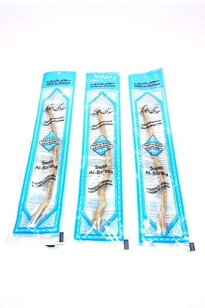 Rasanet 3 Pieces Fresh Natural Toothbrush Miswak Vacuum Pack 15 cm Medium Size
