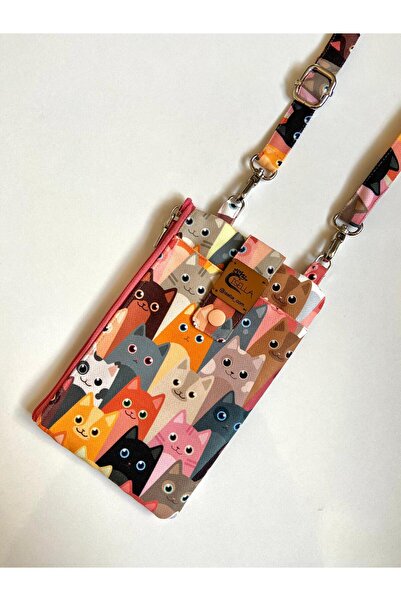 İsella حقيبة هاتف ومحفظة قطط لطيفة