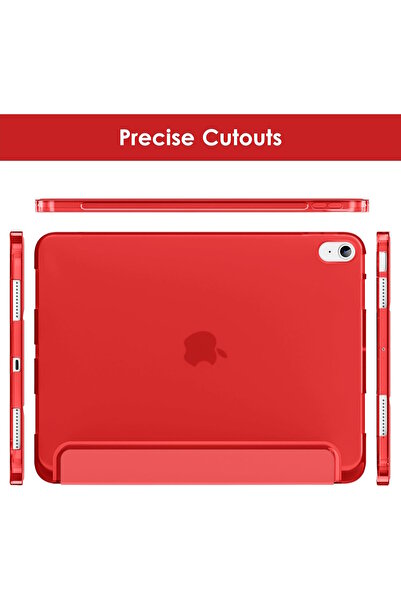 m.tk moveteck İpad Air 10.9 inç Air 4 5 6. Uyumlu Kılıf Akıllı Smart Uyku Modlu Pen Kalem Bölmeli Katlanır Standlı