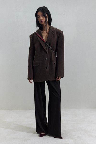 Suud Collection Braune Gina-Langjacke aus Kaschmir