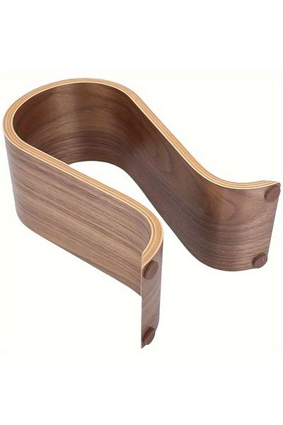 TTAKA7 Brownish Yellow Headphone Stand U-shaped Wooden, Wooden Headphone Stand Desktop Headphone Display St