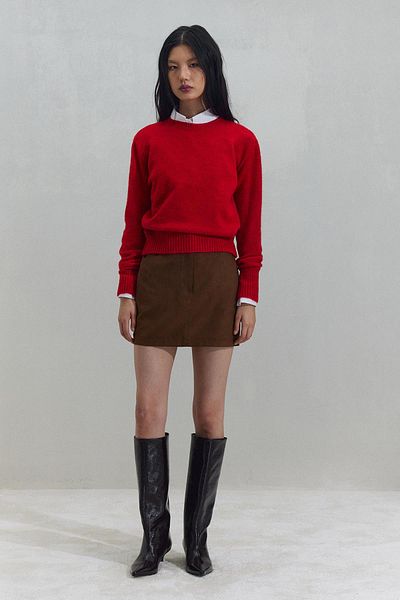 Suud Collection Red Ester Knit Sweater