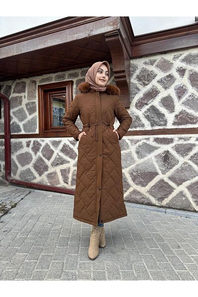sümeyra Μεγάλο καπιτονέ παλτό