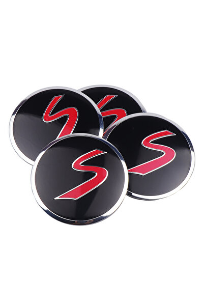 Choice 4 قطع من أغطية مركز عجلات السيارة المصنوعة من الألومنيوم بشعار S مقاس 56 مم، مناسبة لسيارات ميني كوبر R50 وR5