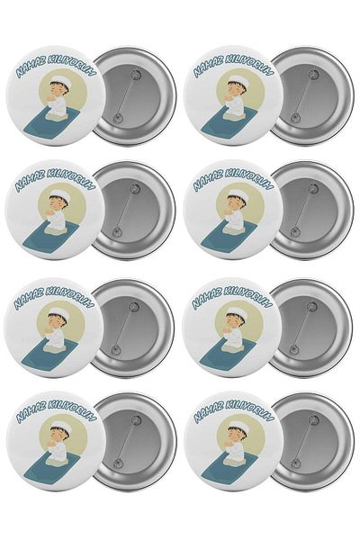 Saturn I Have Prayer Bag Badge Set 8 Pieces Biggest Size 5.8cm Pin Brooch