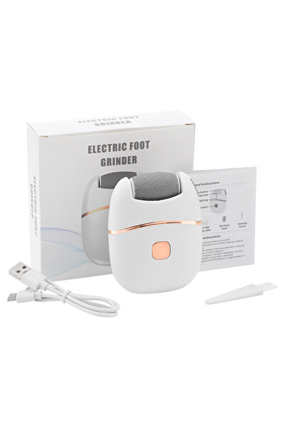 Choice مبرد قدم كهربائي أبيض أوتوماتيكي بسرعتين، أداة باديكير لإزالة الجلد ال...