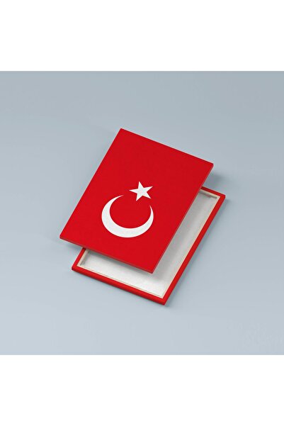 Saturn Türkiye Cumhuriyeti Bayrağı Kanvas Tablo Türk Bayrağı Dekoratif Tablo