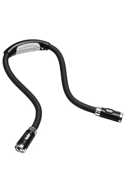 MOJOYCE Black ABS LED Flexible Handsfree Hug Neck Reading Book Light Lamp Tor...