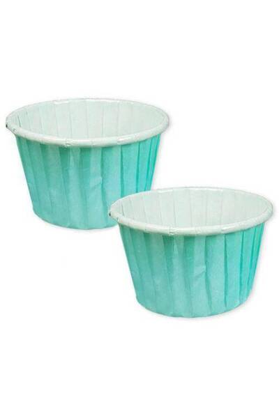 Parti Dükkanım Water Green Muffin Cake Capsules (25 Pcs) Muffin Paper Green