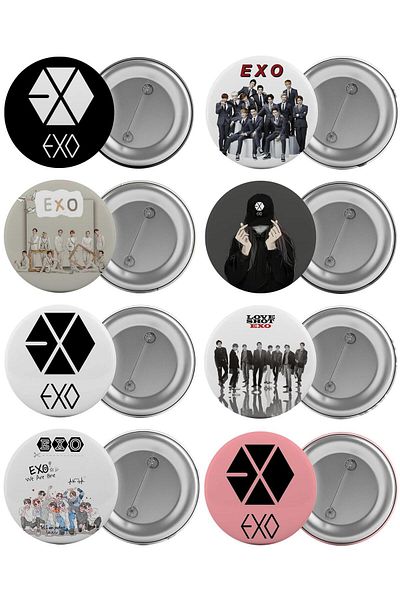 Saturn Exo Bag Badge Set 8 Pieces Biggest Size 5.8cm Pin Brooch