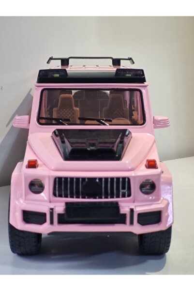 Hepsilazım Pembe Jip Mercedes G63 G Class Metal Diecast Model Araç Çek Bırak Oyuncak Araba 22Cm
