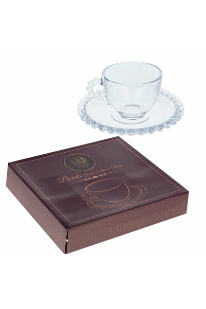 KRD Home Kahve Fincan Takımı Cam 12 Parça Boncuklu Beads Krd-2598 5985