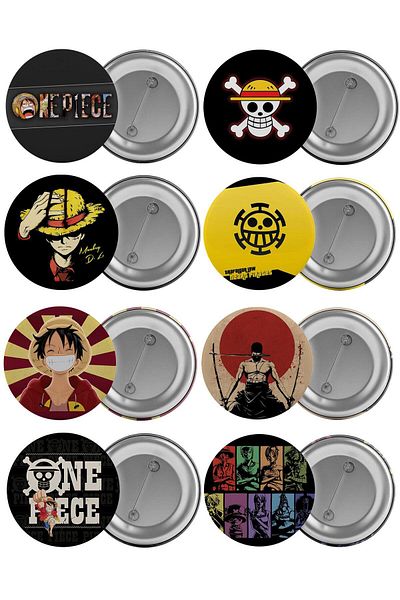 Saturn One Piece Bag Badge Set 8 Pieces Biggest Size 5.8cm Pin Brooch