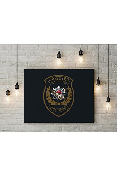 Saturn Polis Özel Harekat Logosu Kanvas Tablo 40x55cm