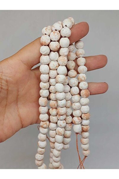 Yasamtohumu Smeđe pigmentirane mat keramičke perle 8-9mm/30cm (54192)