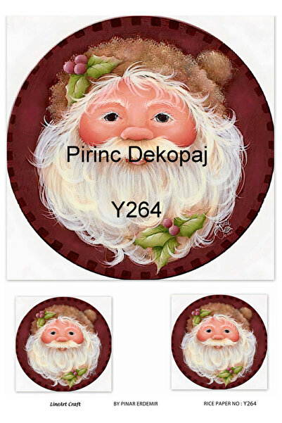 LİNEART ورق ديكوباج نحاسي بنمط عيد الميلاد الخطي رقم: Y264 - 29x42 سم