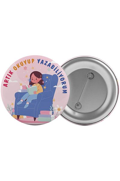 Saturn I Learned To Write Reading Bag Badge 20 Pieces Biggest Size 5.8cm Pin Brooch