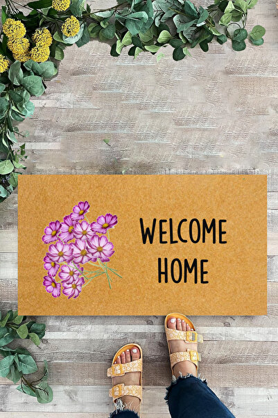 KARMAT Purple Flower Welcome Home Door Mat