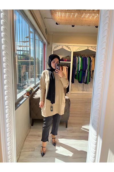 Invee تونيك تريكو مبطن باللون الجملي من INVEE 6884