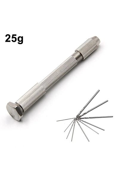 Choice Silver set ZEXEF Silver Single Head Hand Twisted Drill Handle 10pc Small Tool Set DIY Hole Punching