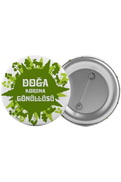 Saturn Doğa Koruma Gönüllüsü Çanta Rozeti 20 Adet En Büyük Boy 5.8cm İğneli Broş