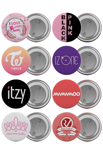 Saturn K-pop Groups-1 Bag Badge Set 8 Pieces Biggest Size 5.8cm Pin Brooch