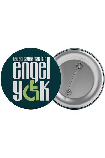 Saturn Engel Yok Engelliler Haftası Çanta Rozeti 20 Adet En Büyük Boy 5.8cm İ...