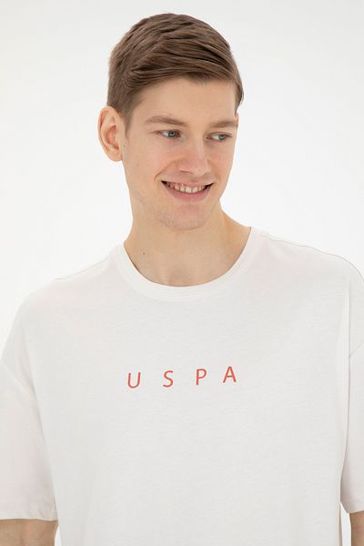 U.S. Polo Assn. Ανδρικό μπλουζάκι Comfort Fit Crew Neck Ecru 50282029-vr019