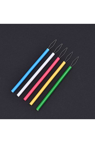 Choice 5pcs-random Cylindrical Colorful Needle Threader Sewing Threader Diy Sewing Accessories Leader Beade