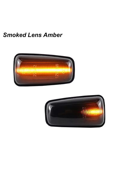 Choice مصباح إشارة الانعطاف الديناميكي الجانبي من Smoked Len مكون من قطعتين ومصباح LED وامض لسيارة بيجو 306 106 406 806