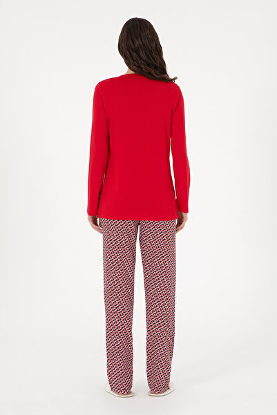 U.S. Polo Assn. Kadın Kırmızı Pijama Takımı 50303405-VR030
