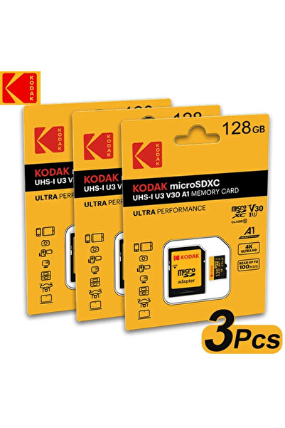 Kodak 3Pcs Kodak SD Card 128GB SD/TF Flash Card Mini Sd Cards With Free SD Ad...